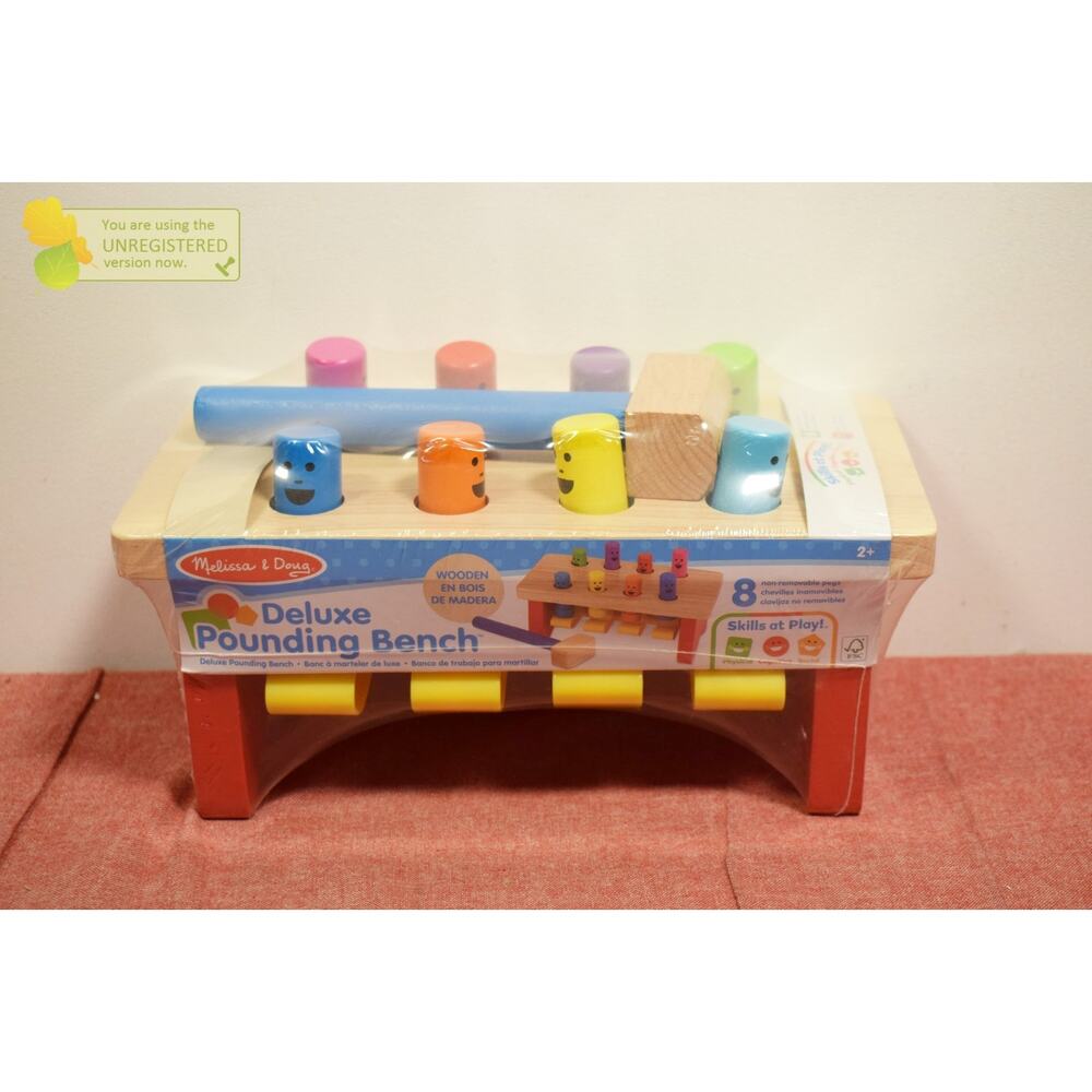 Melissa & Doug Deluxe Pounding Bench Wooden Toy